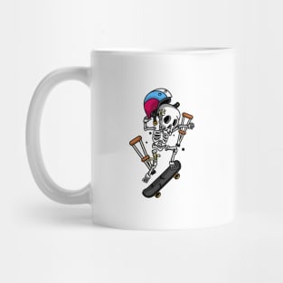 Skeleton Skateboarding Mug